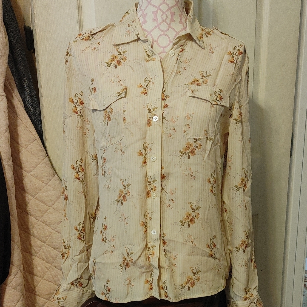 Polo by Ralph Lauren Cream Long Sleeve Button Down Shirt